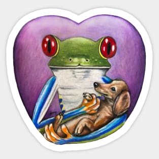 "Frog and Dog" - Frog Life collection Sticker